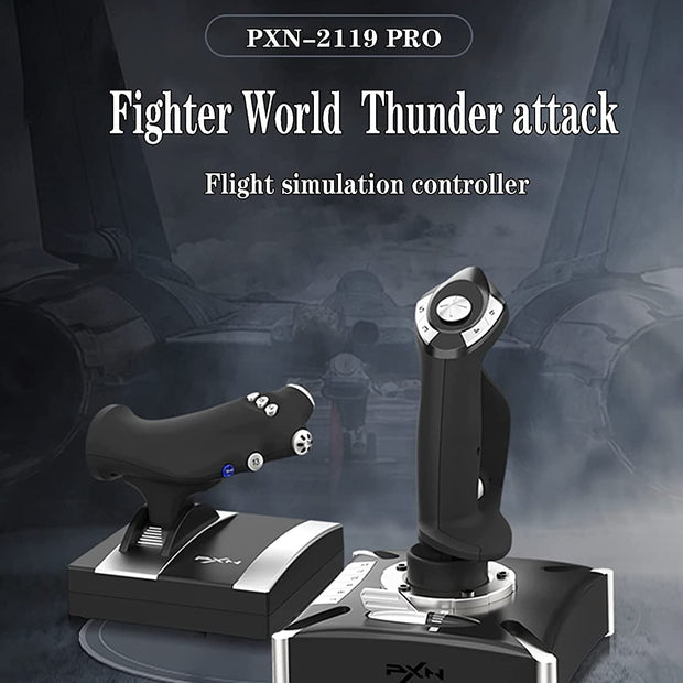 PXN 2119 Pro Flight Simulator Joystcik "rocker arm unit" and "throttle valve" with Vibration Function For PS4/Xbox One/Xbox Series X|S/Windows PC
