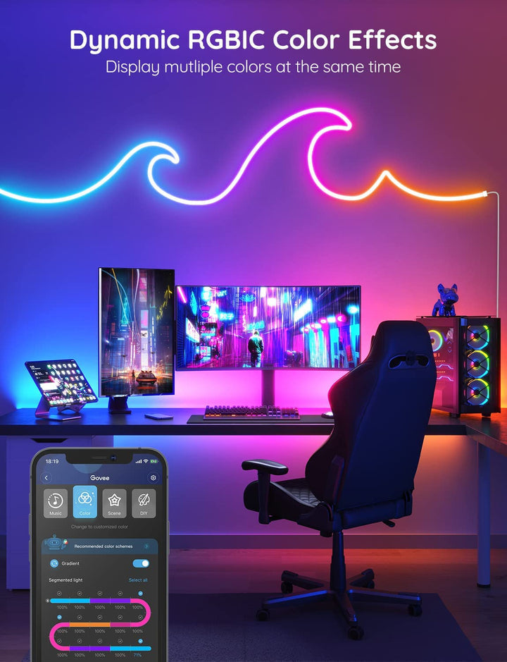 Govee Neon LED Strip Light - 10FT/3M)