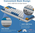 Royal Kludge RK61 Plus Triple Mode RGB 61-Keys Hot-Swappable Mechanical Keyboard Klein Blue Color