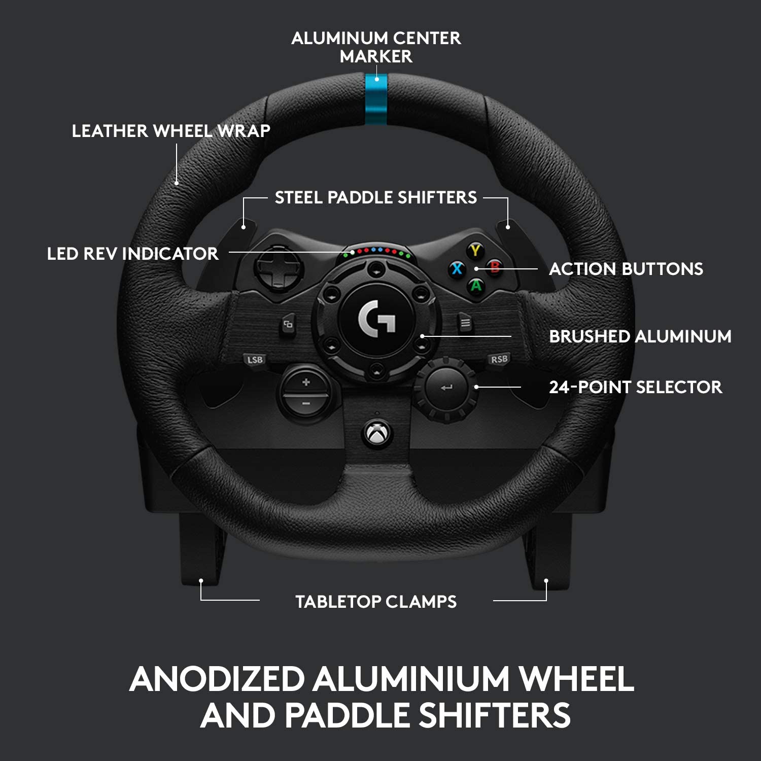 Logitech G923 Trueforce Racing Wheel For Xbox One Series X|S And Pc Accessory