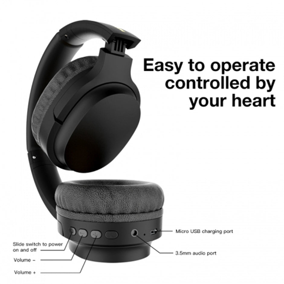 MOXOM BASS MX-WL06 Wireless and Wired On Ear Headphones - 5 Hours Playtime, 300 Hours Standby Time, Quick Rechargeable Battery