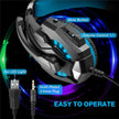 KOTION EACH G9000 Pro LED Light Gaming Headset Wired Over-Ear PC Headphone with Microphone - Blue