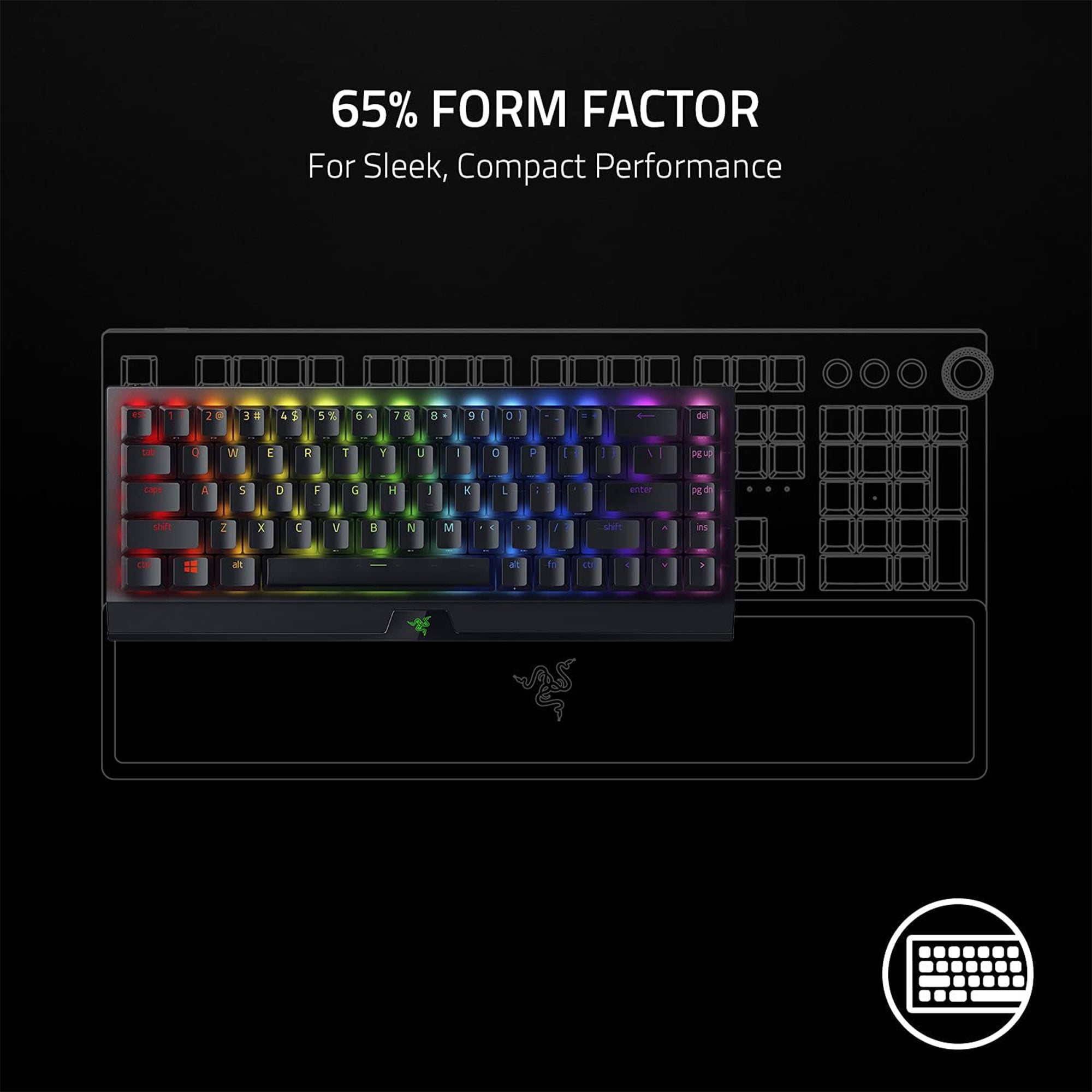 Razer BlackWidow V3 Mini Hyperspeed 65% Wireless Mechanical Gaming Keyboard