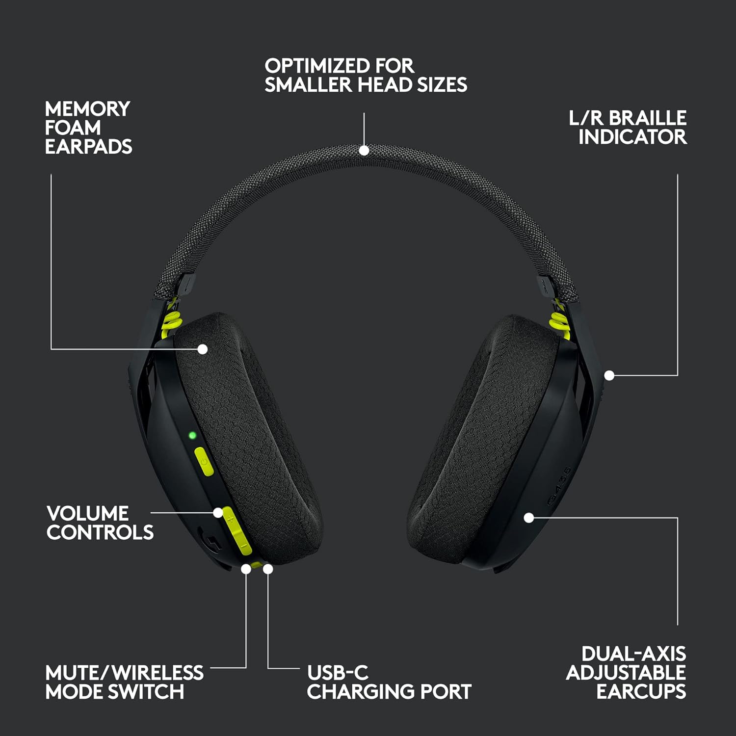 Logitech G435 Lightspeed & Bluetooth Wireless Gaming Headset