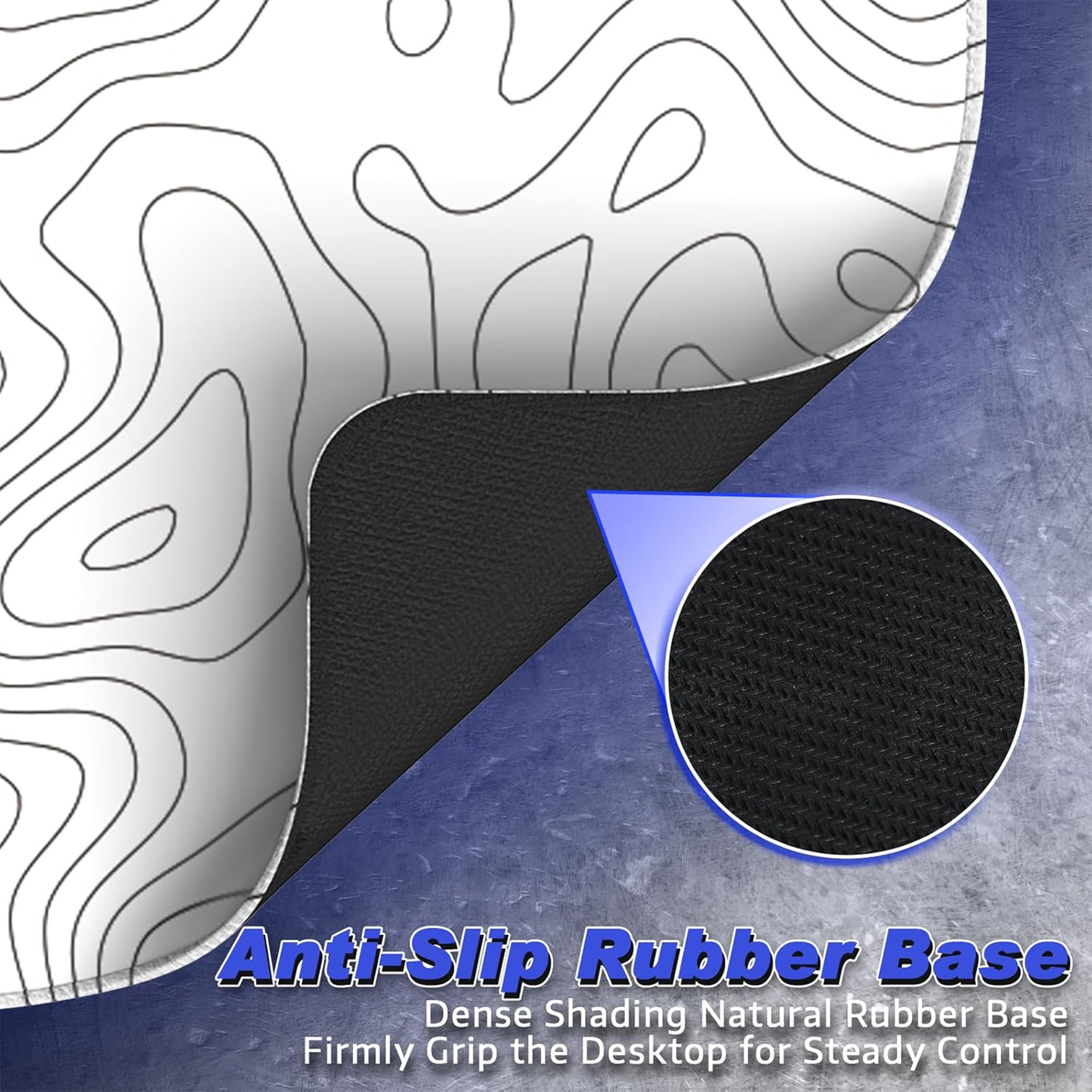 Attack Shark CM02 eSport Gaming Mouse Pad - White with Contour Line