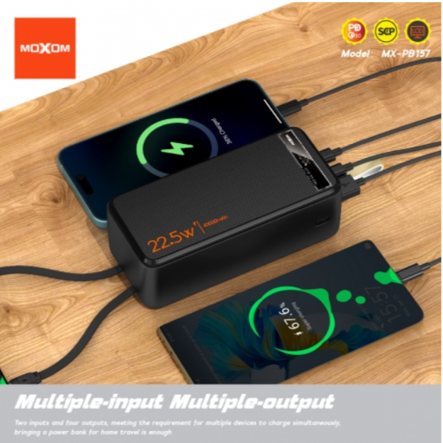 MOXOM 40000 mAh PD20W SCP22.5W Power Bank