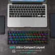 Rk Royal Kludge Rk61 Rgb Dual Mode Wireless/wired 60% Mechanical Gaming Keyboard - Black