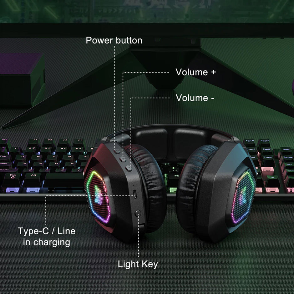 ONIKUMA B100 Headset Headworn Bluetooth 2.4g Wireless Wired Three Mode Lightweight E-Sports Gamer Headphone