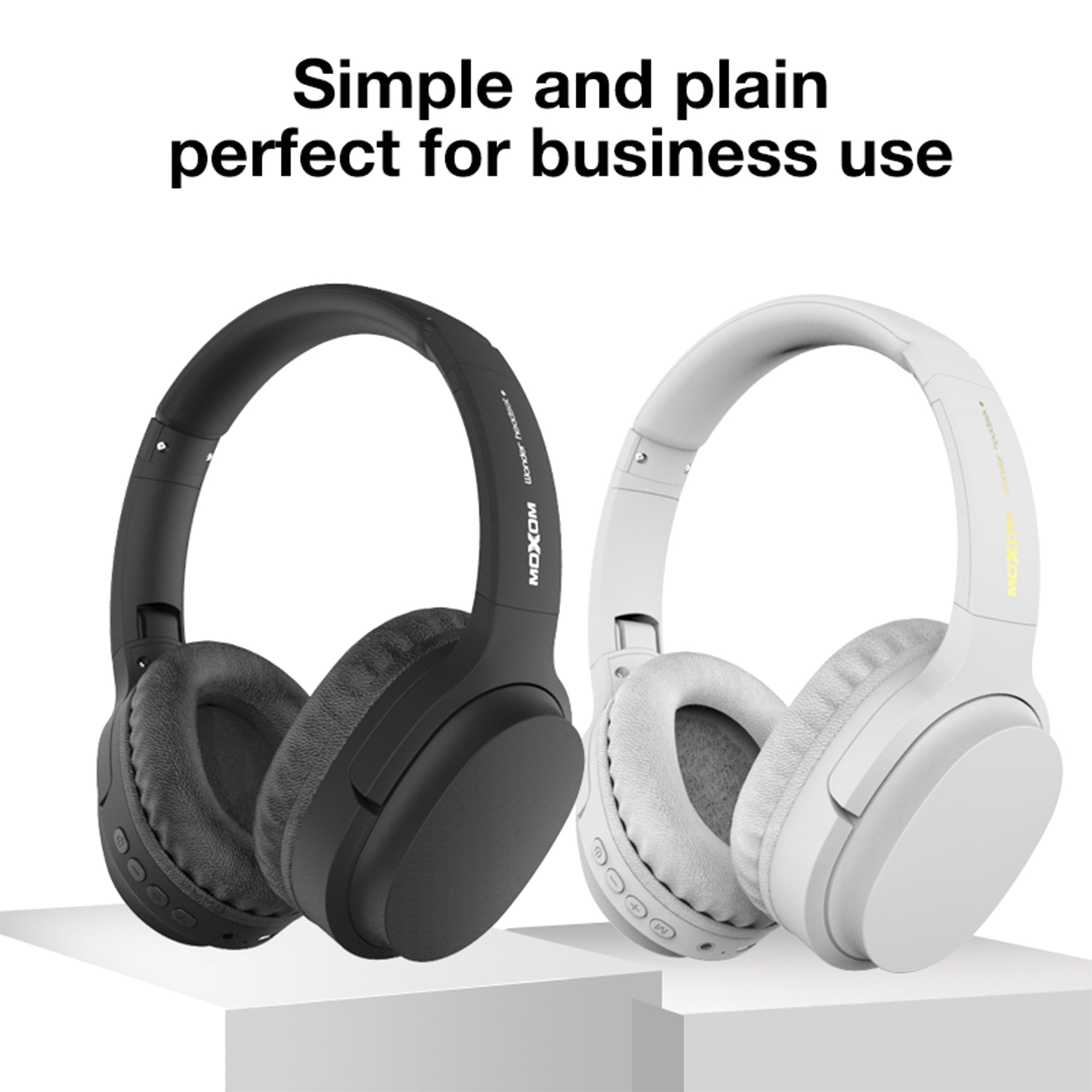 MOXOM BASS MX-WL06 Wireless and Wired On Ear Headphones - 5 Hours Playtime, 300 Hours Standby Time, Quick Rechargeable Battery