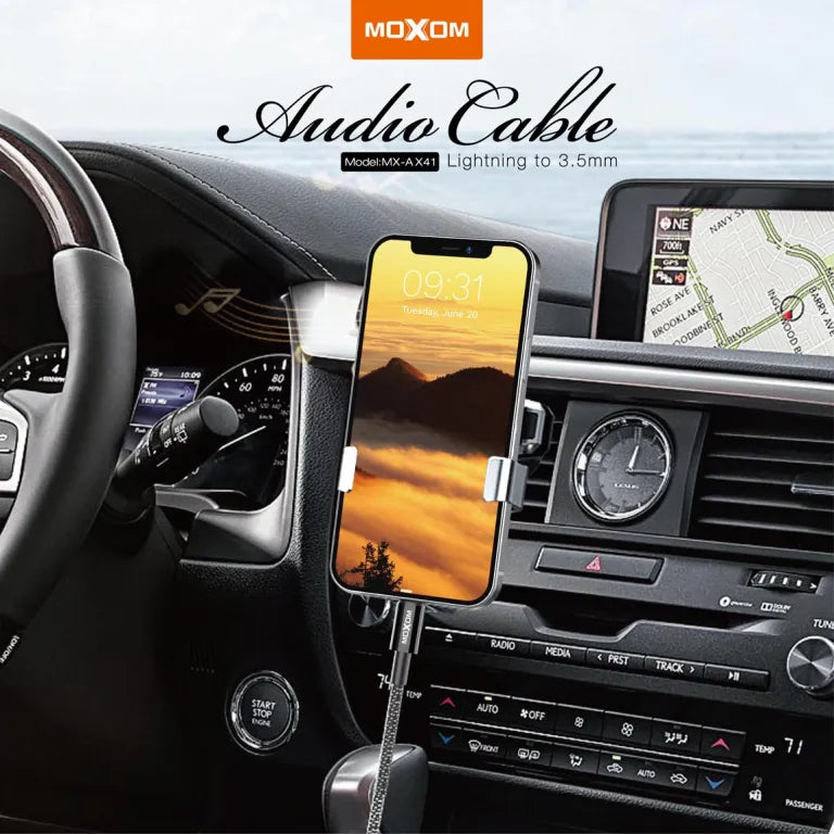 MOXOM Audio Cable Lightning to 3.5mm Jack Adapter