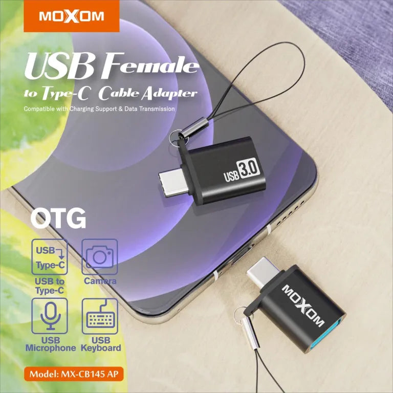 MOXOM USB Female to Type-C Cable-Adapter
