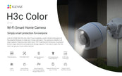 EZVIZ H3c  FHD outdoor smart Ai camera with full color night vision