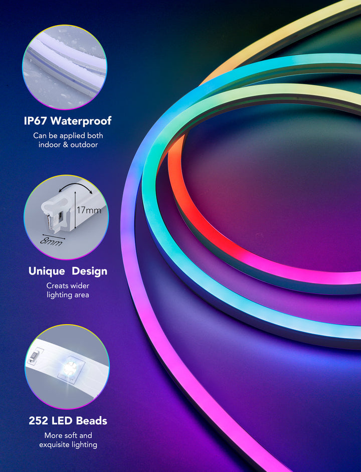 Govee Neon LED Strip Light - 10FT/3M)