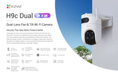 EZVIZ H9C Smart Ai outdoor camera full color night vision QHD 5mpx resolution