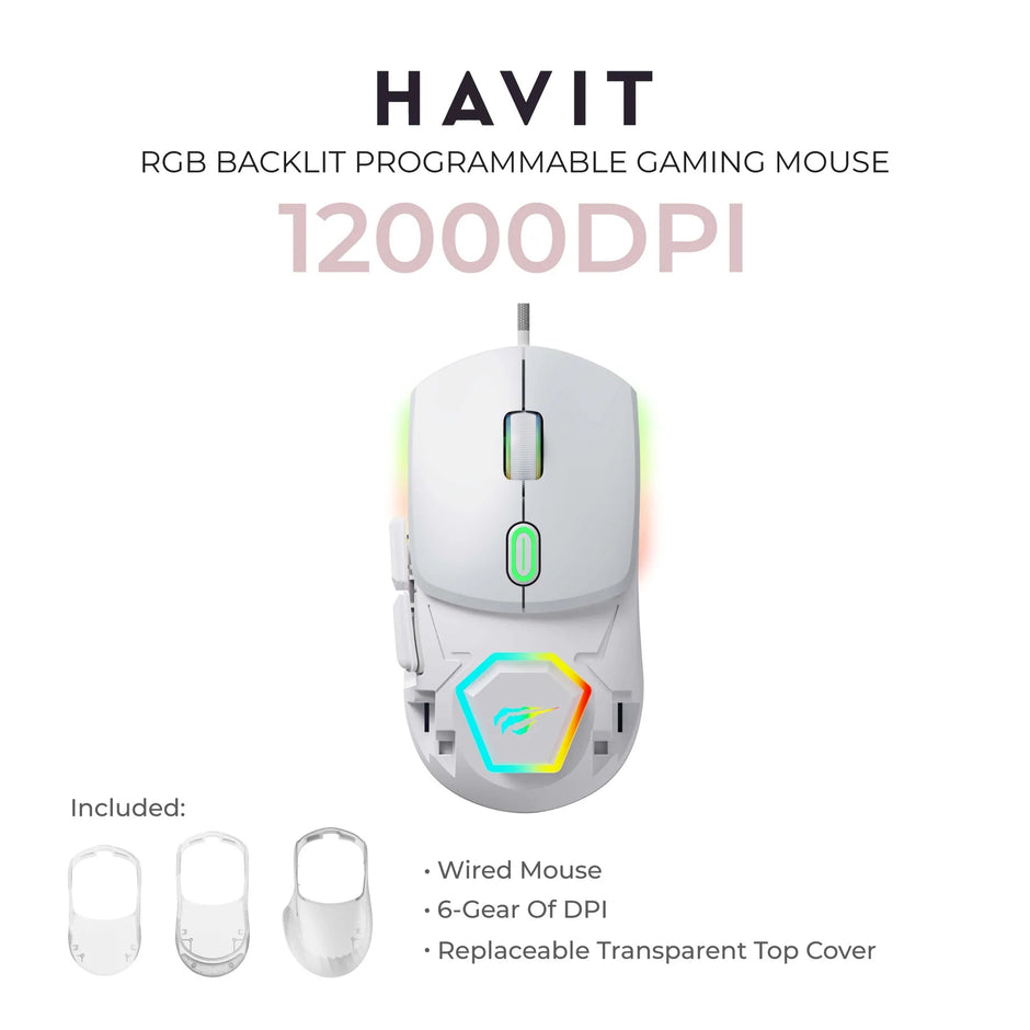 Havit MS965 RGB Backlit Programmable Gaming Mouse