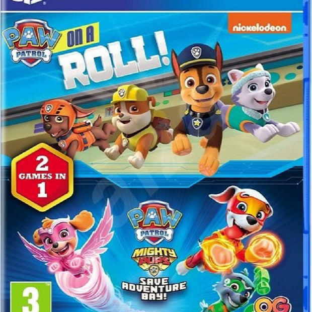 Paw Patrol On A Roll & Paw Patrol: Mighty Pups Save Adventure Bay Bundle - Playstation 4