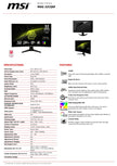MSI Mag 32 inch WQHD Curved Gaming Monitor , 180hz refresh rate, 0.5ms GtG (Playstation, XBOX, PC)