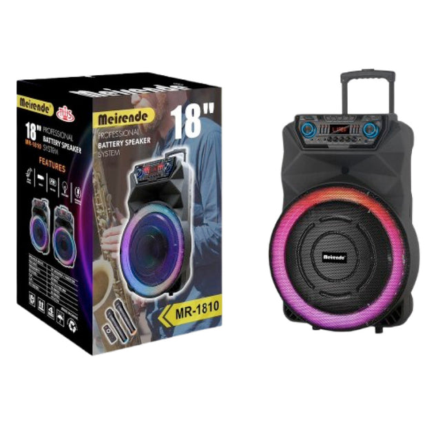 MEIRENDE MR-1810 Bluetooth Karaoke Trolley Rechargeable Speaker 18"
