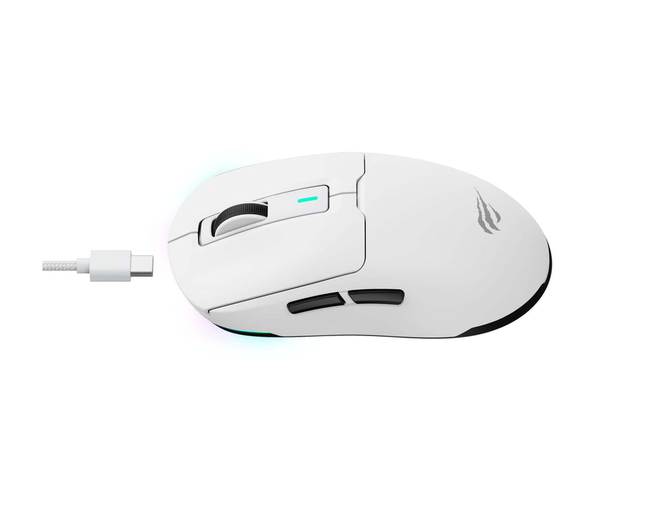 Havit GameNote MS969SE Wireless Gaming Mouse - Triple Mode Wireless 2.4G/Bluetooth/Wired - White