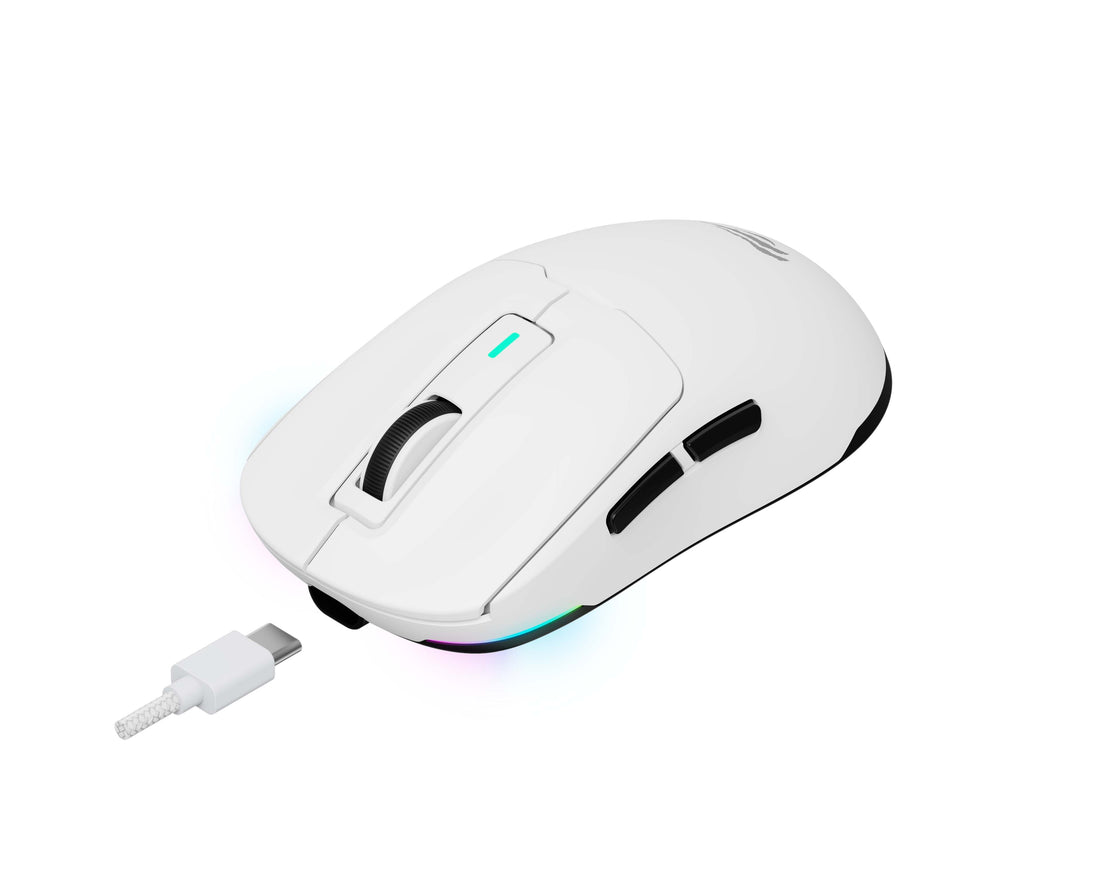 Havit GameNote MS969SE Wireless Gaming Mouse - Triple Mode Wireless 2.4G/Bluetooth/Wired - White
