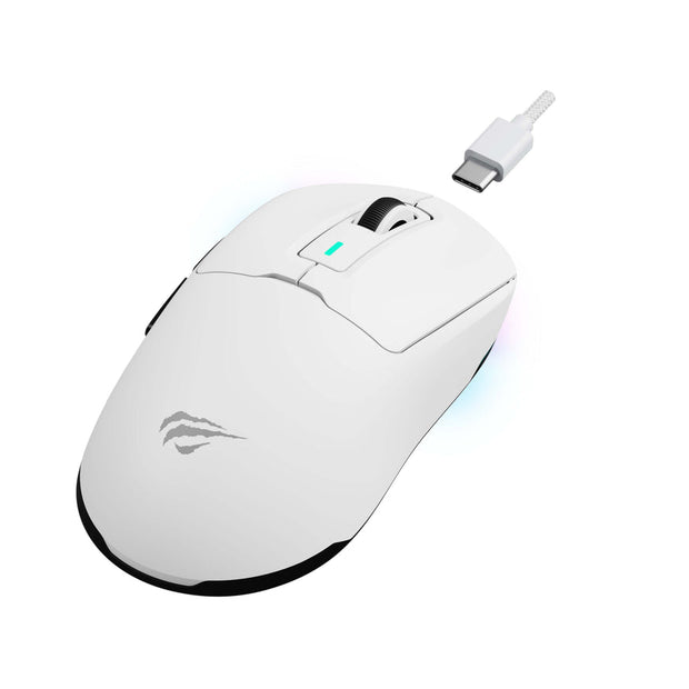 Havit GameNote MS969SE Wireless Gaming Mouse - Triple Mode Wireless 2.4G/Bluetooth/Wired - White