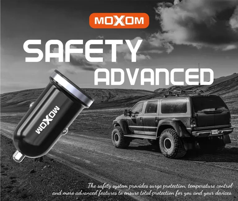 MOXOM Dual USB Output 2.4A Fast Charging Car Charger