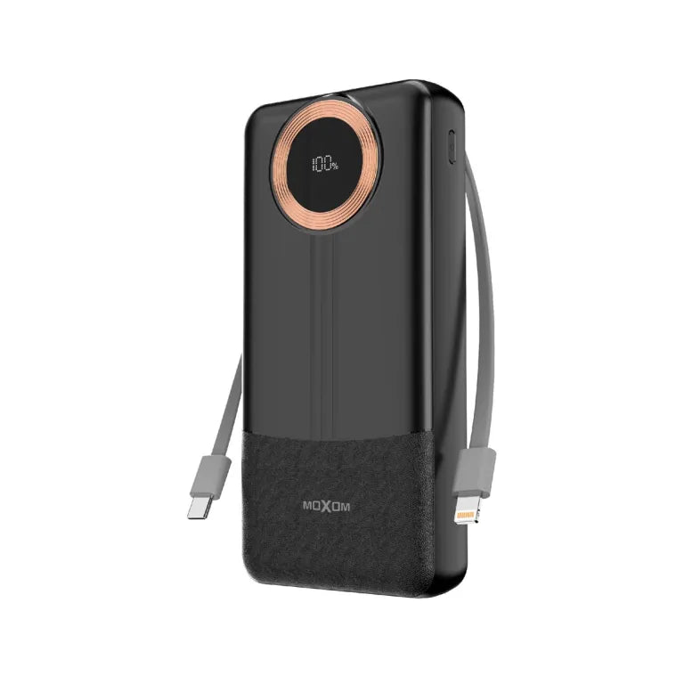 MOXOM 20000mAh PD20W SCP22.5W Power Bank - Black