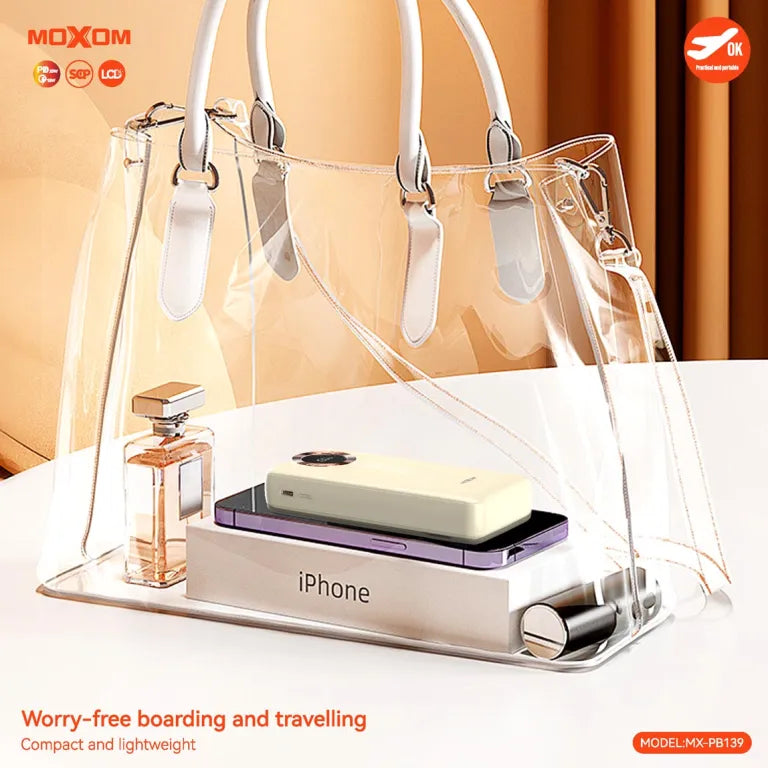 MOXOM 20000mAh PD20W SCP22.5W Power Bank - Black