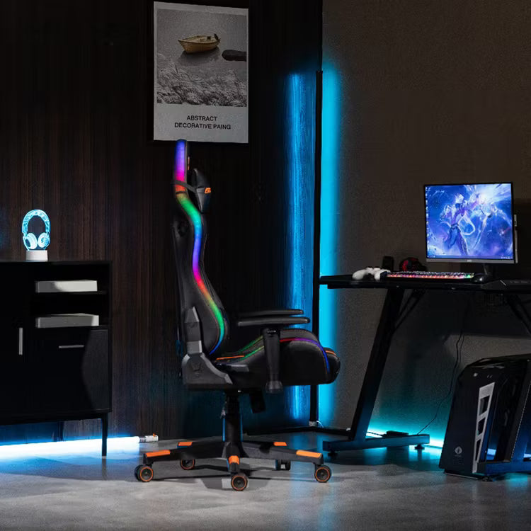 Porodo Gaming Ergonomic RGB Gaming Chair with built-in Bluetooth speakers