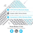 RK ROYAL KLUDGE RK61 RGB Triple Mode BT5.0/2.4G/USB-C 60% Hot-swappable Switches Mechanical Gaming Keyboard - White