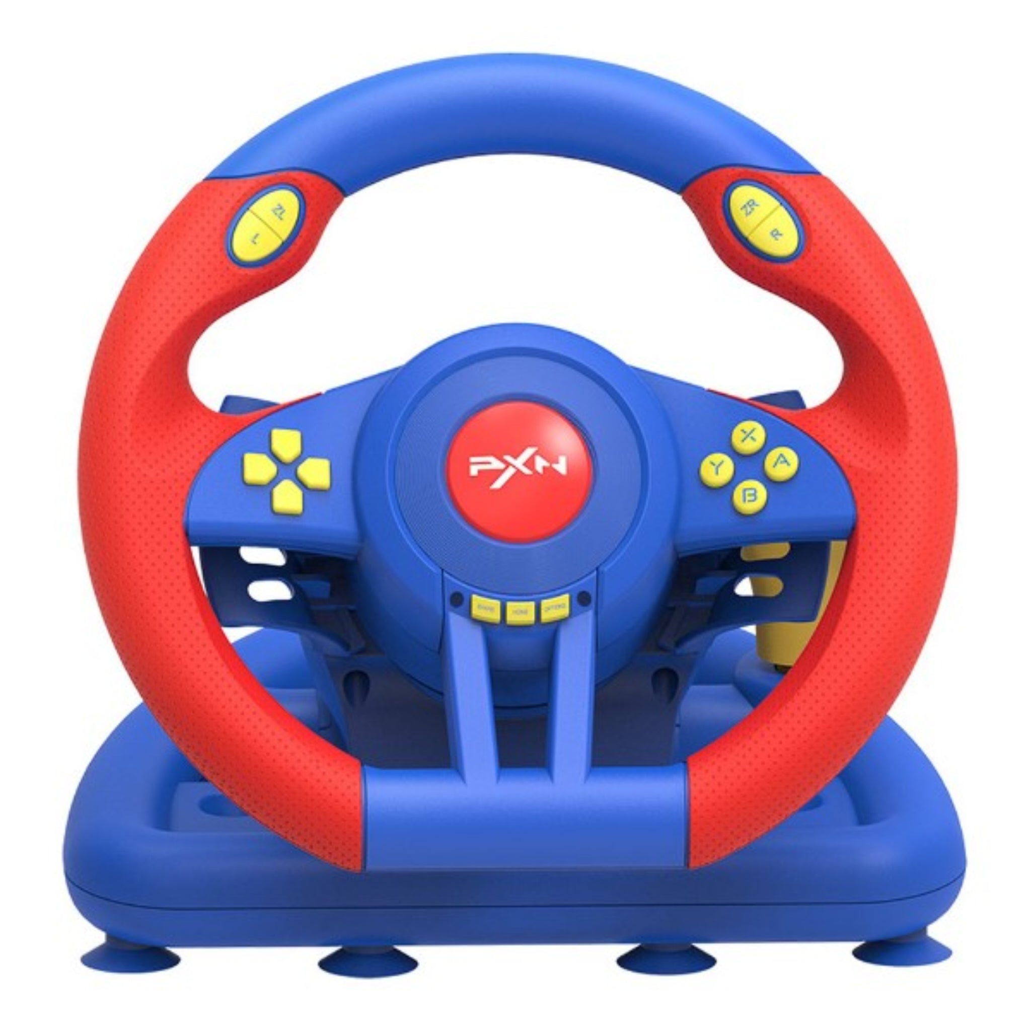 PXN V3 Pro 180 Degree Steering Wheel with Pedals, Vibration Feedback fot for PC, PS3, PS4, Xbox One & Series XS, Nintedno Switch - Red/Blue