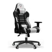 Furgle Gaming Chair, Racing Style High-Back Office Chair with Adjustable Armrests, PU Leather Ergonomic Video Game Chair with Headrest and Lumbar Support, Rocking Mode - Black/white