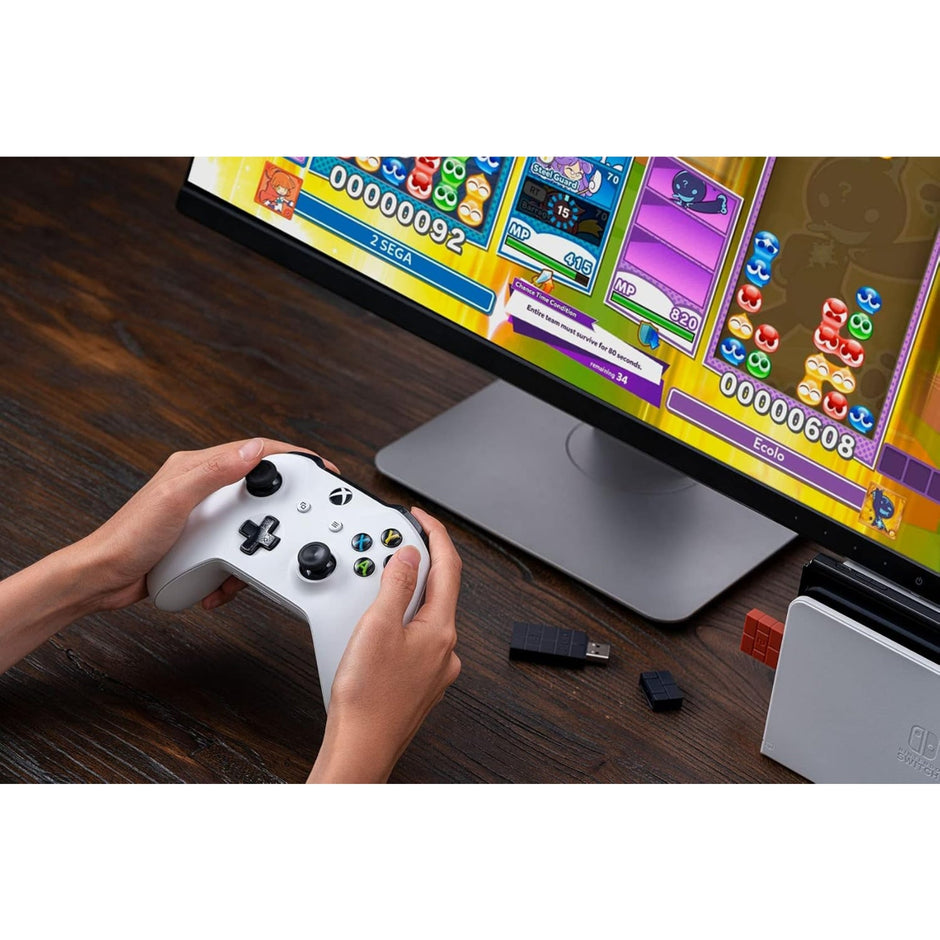 8Bitdo Wireless USB Adapter 2 for Switch, Windows, Mac, Raspberry Pi & Steam Deck - Compatible with Xbox, PS5 Controllers
