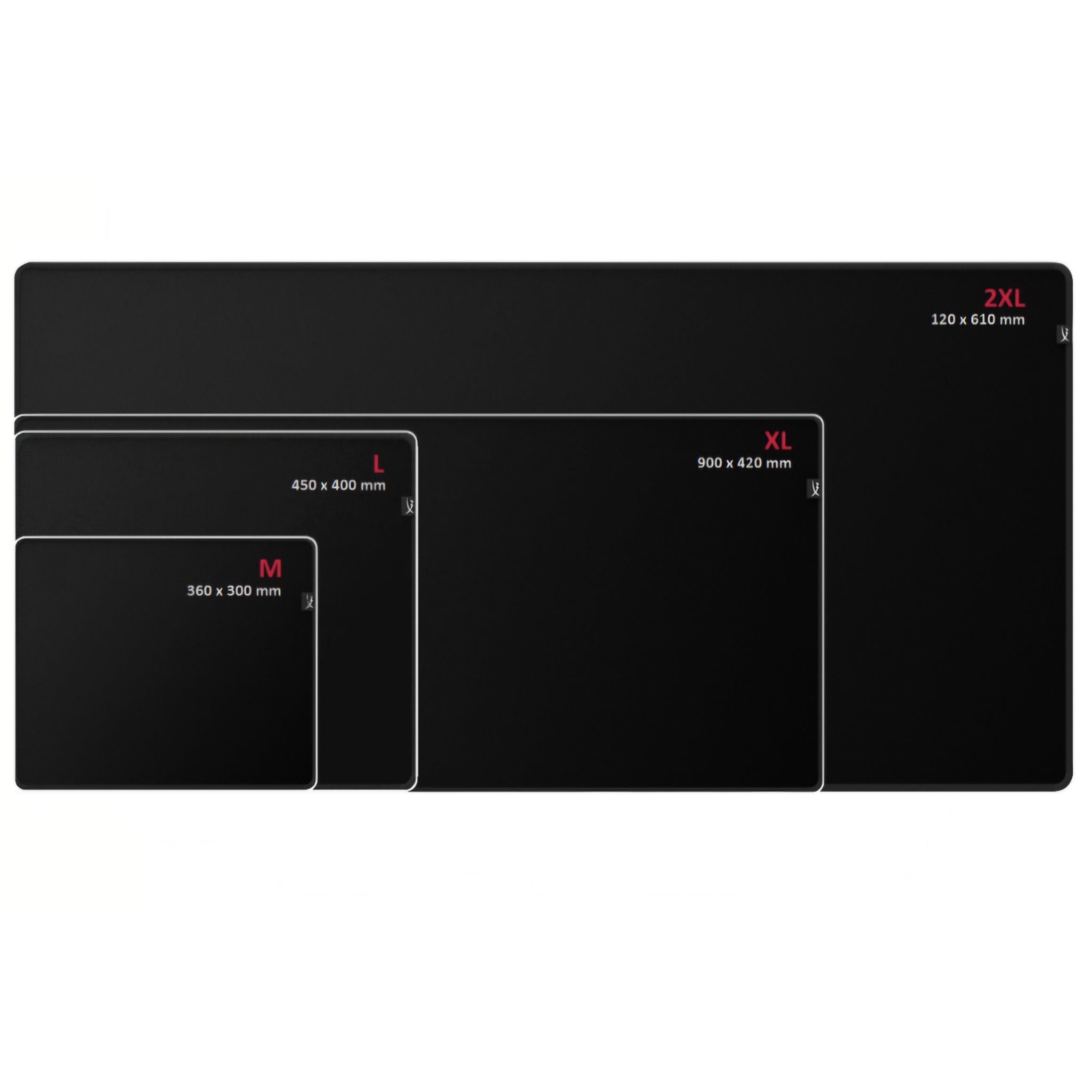HyperX Pulsefire Gaming Mouse Pad Precise Cloth Surface, Anti-Fray Stitching, Non-Slip Rubber Base, Desk Mat Black