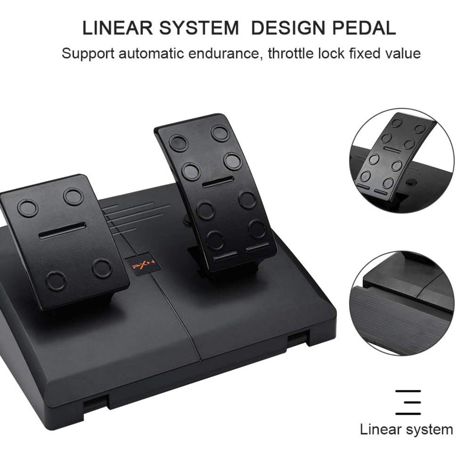 Pxn V3Ii180 Degree Steering Wheel With Pedals - Black Playstation 4 Accessory