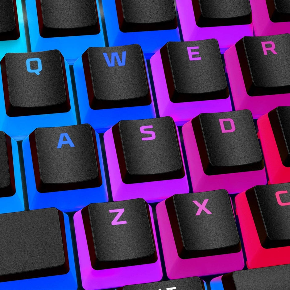 Hyperx Pudding Keycaps - Double Shot Pbt Keycap Full Key Set Black Gaming Accessory