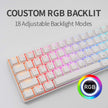 Rk Royal Kludge Rk61 Rgb Dual Mode Wireless/wired 60% Mechanical Gaming Keyboard - White