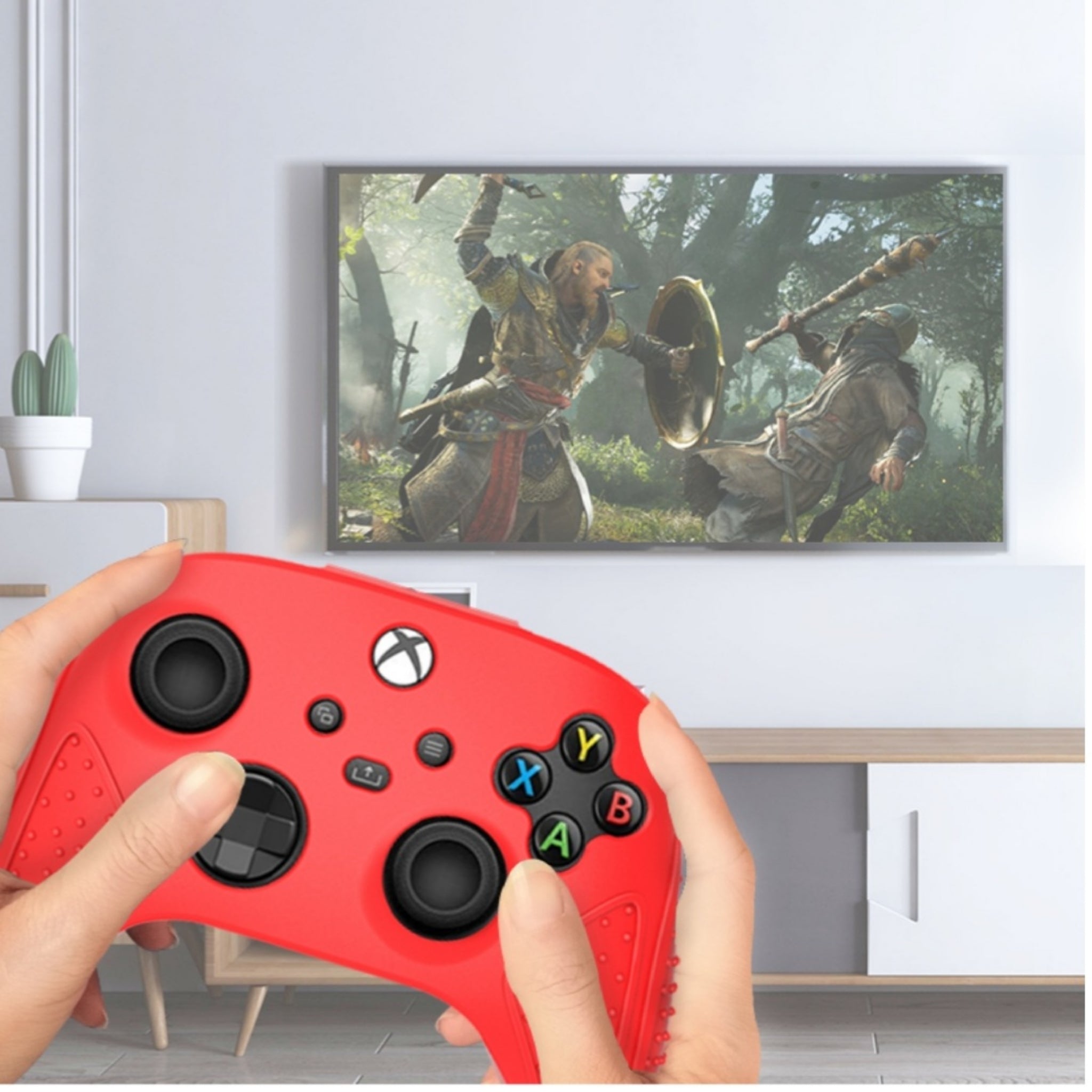 Silicone Anti-Slip Cover With Two Thumb Grips For Xbox Series X|S Controllers  Accessory
