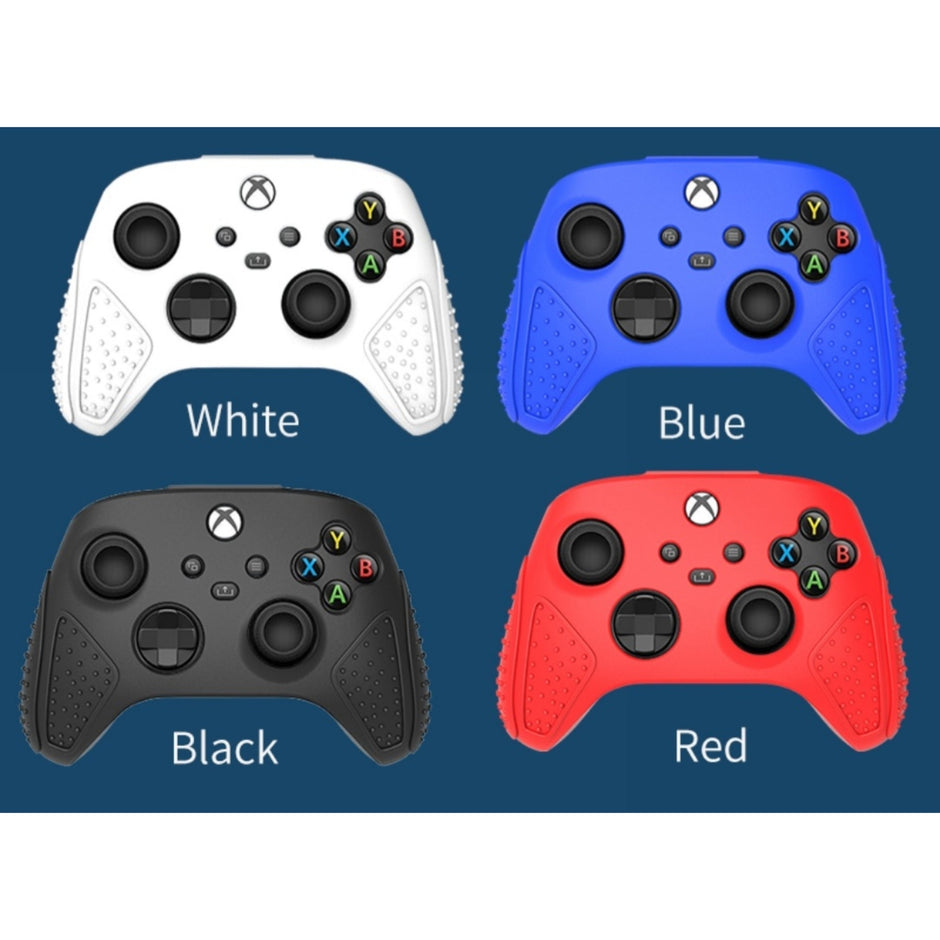 Silicone Anti-Slip Cover With Two Thumb Grips For Xbox Series X|S Controllers  Black Accessory