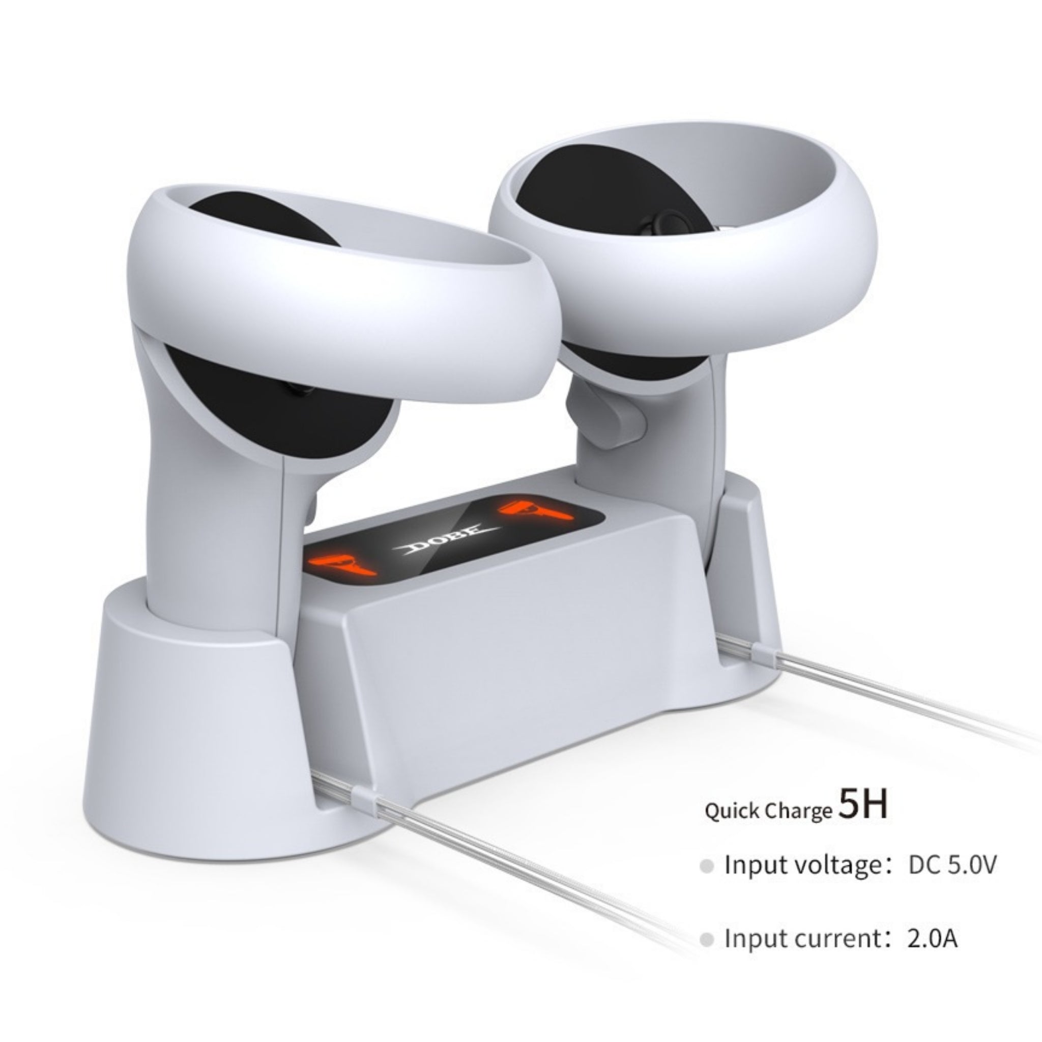 Dobe Fast Charging Dock With Rechargable Battery Pack For Oculus Quest 2 Vr Controllers Video Game