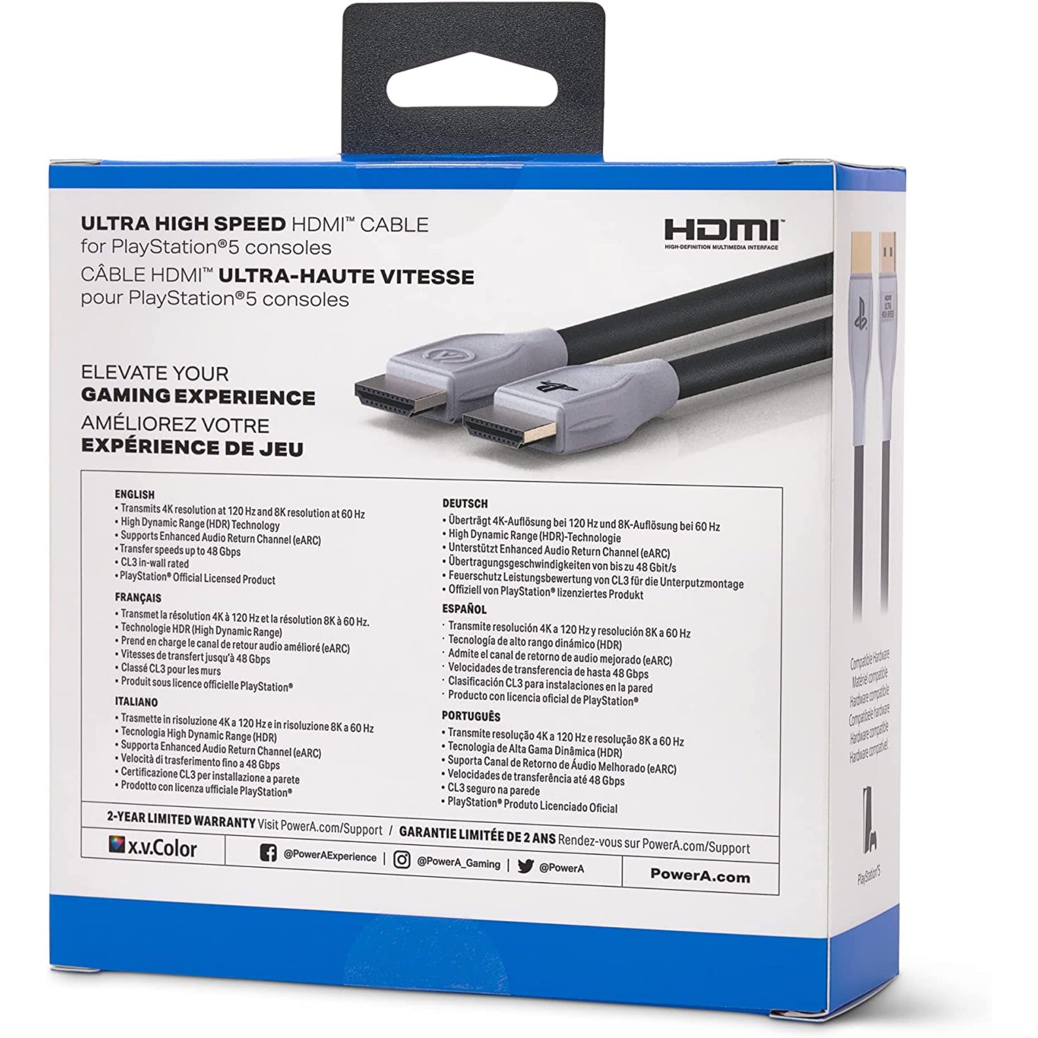 PowerA Ultra High Speed HDMI 2.1 Cable for PlayStation 5 | PS5