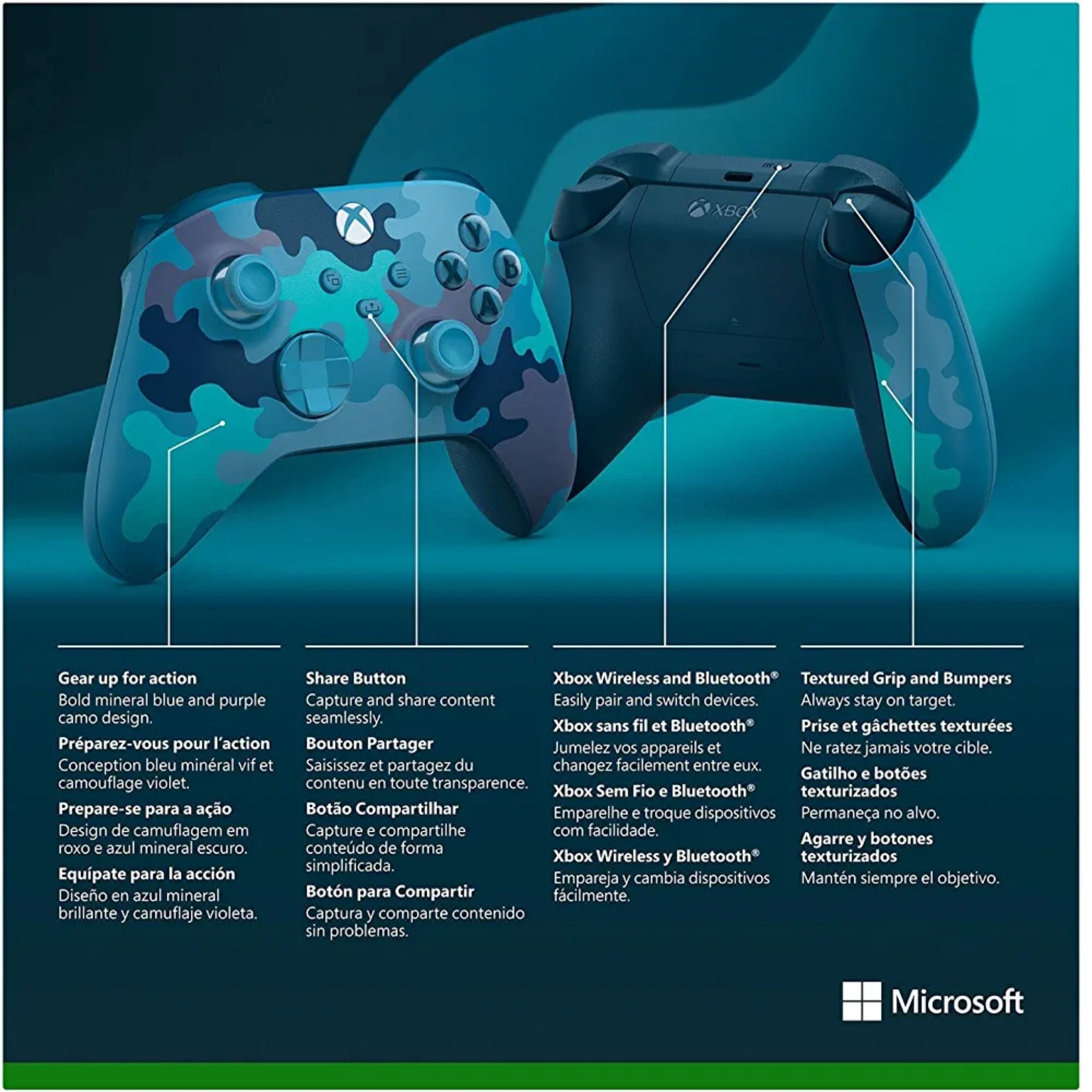 Xbox Wireless Controller - Mineral Camo Special Edition for Xbox Series X|S, Xbox One, and Windows Devices