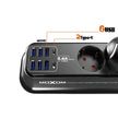 Moxom MX-ST05 Safety power strip with 4 Sockets & 8 USB Ports(6x USB, 2x USB Type-C)