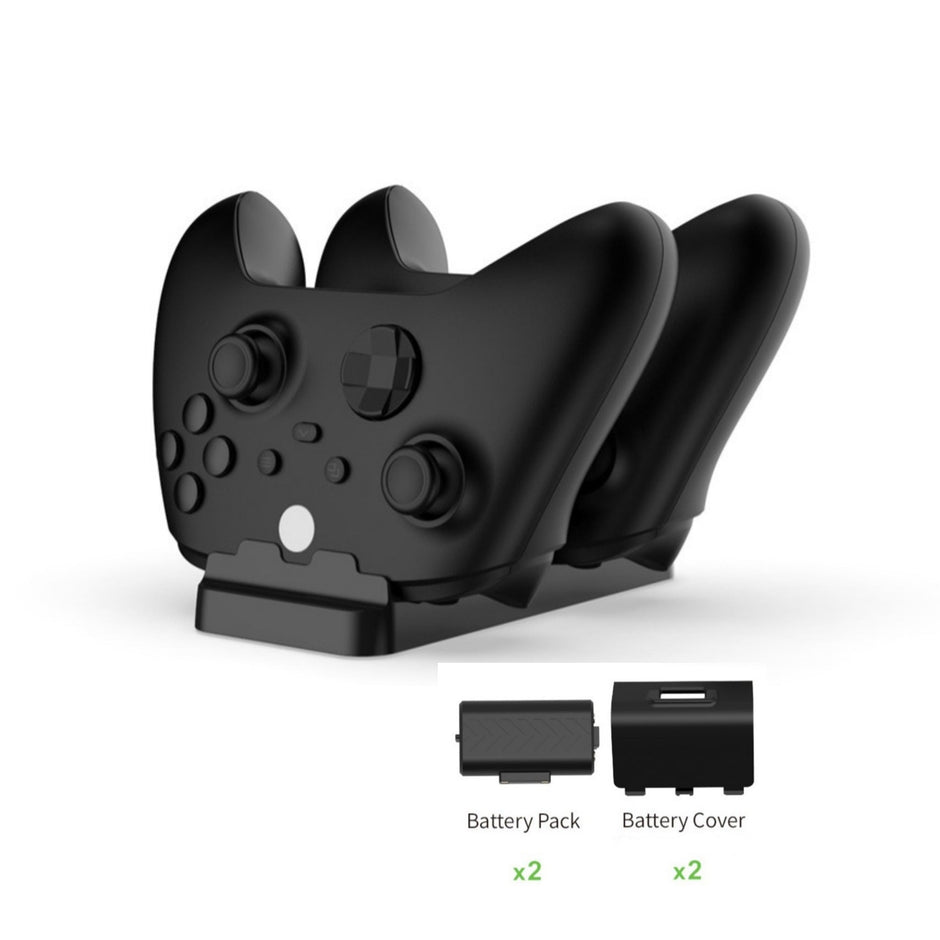 Dobe Dual Charging  Station with Two Rechargable Batteries for Xbox Series X|S and Xbox One Controllers