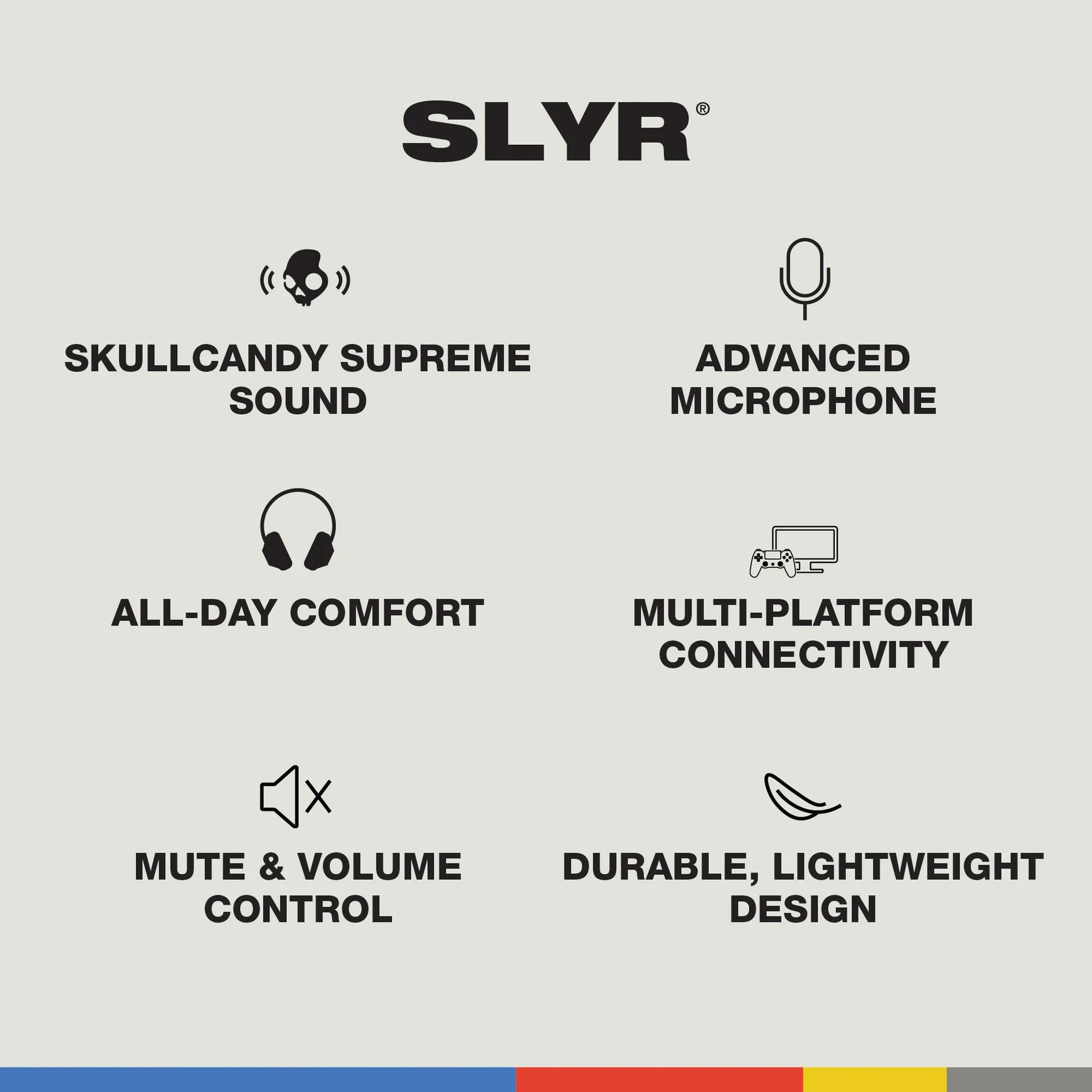 Skullcandy SLYR Wired Multi-Platform Gaming Headset with Microphone - Black DigiHype