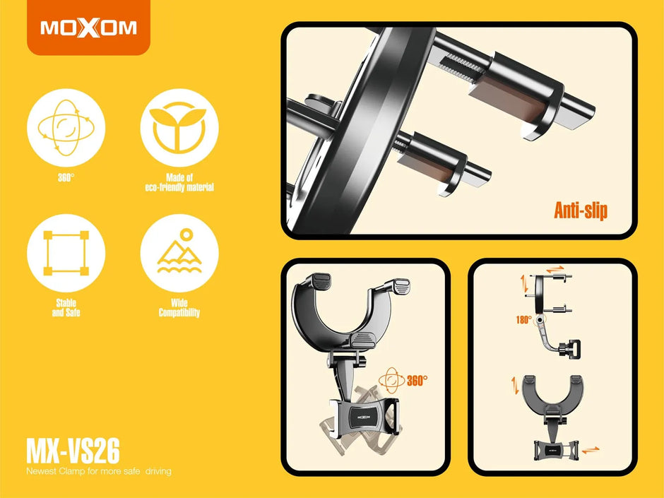MOXOM Mobile Holder for Car Rearview Mirror
