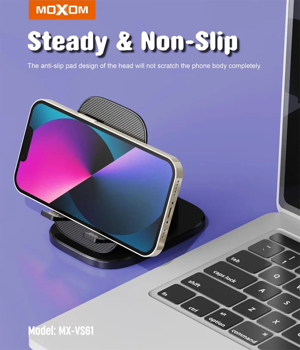 MOXOM 360° Rotation  Steady and Non-Slip Phone Holder