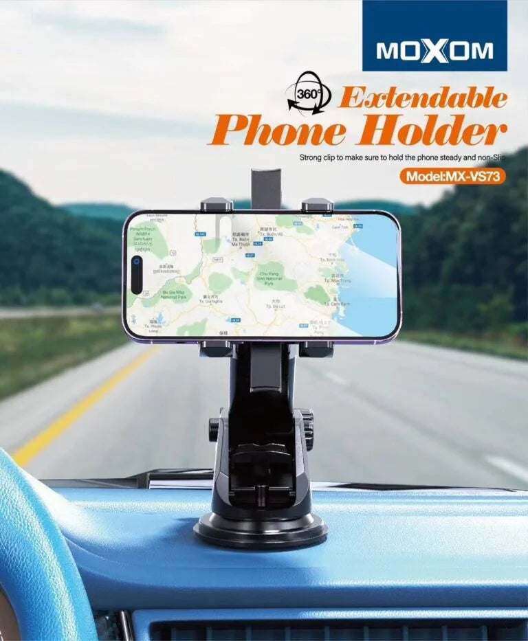 MOXOM Extendable Phone Holder for Car Windshield or Dashboard