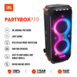 JBL Partybox 710 , 800 Watts real RMS (Original)