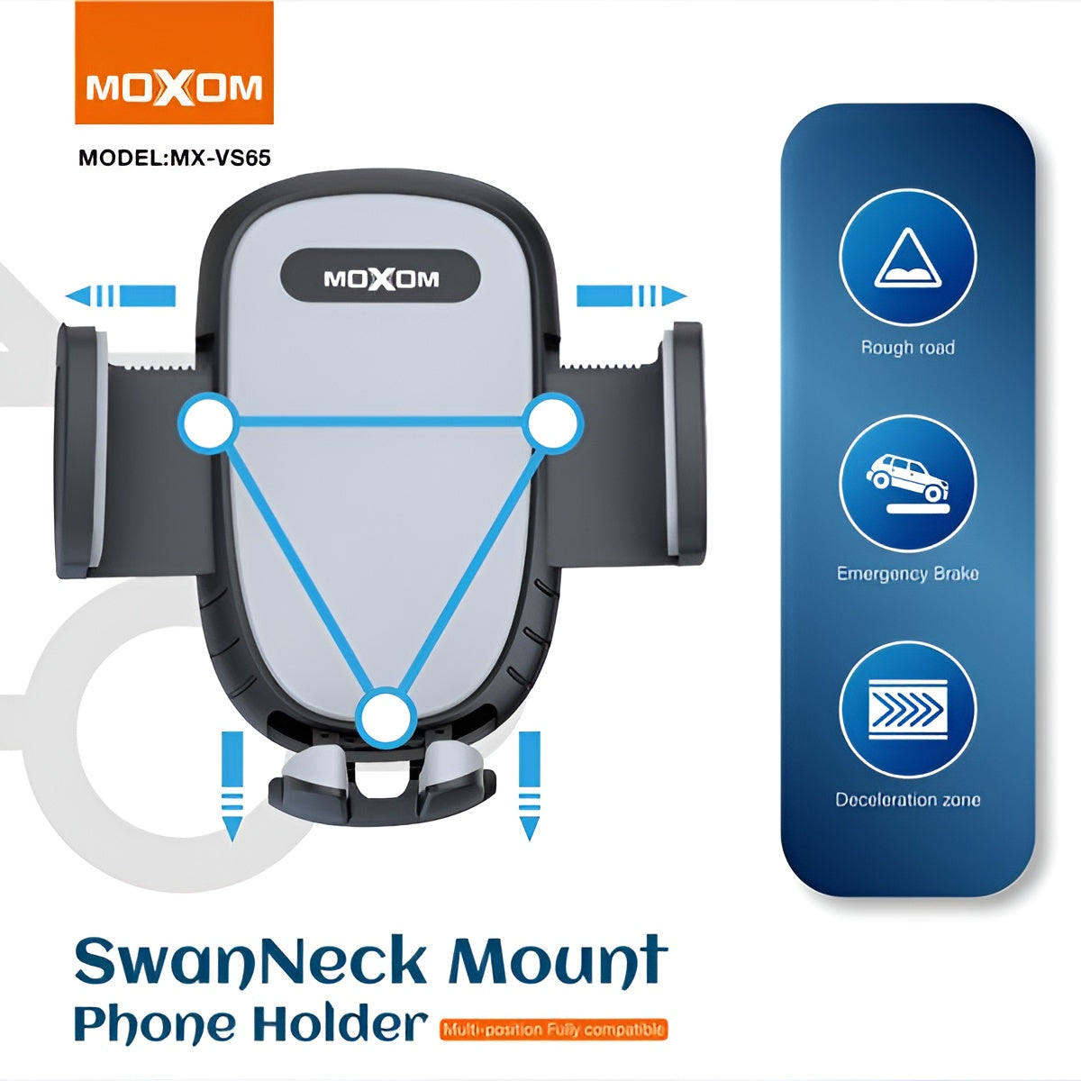 MOXOM Swan Neck Mount for Car Windscreen